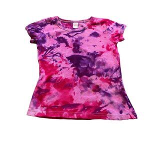 Pink Raven Tie Dye Kids Tee || Girls 4